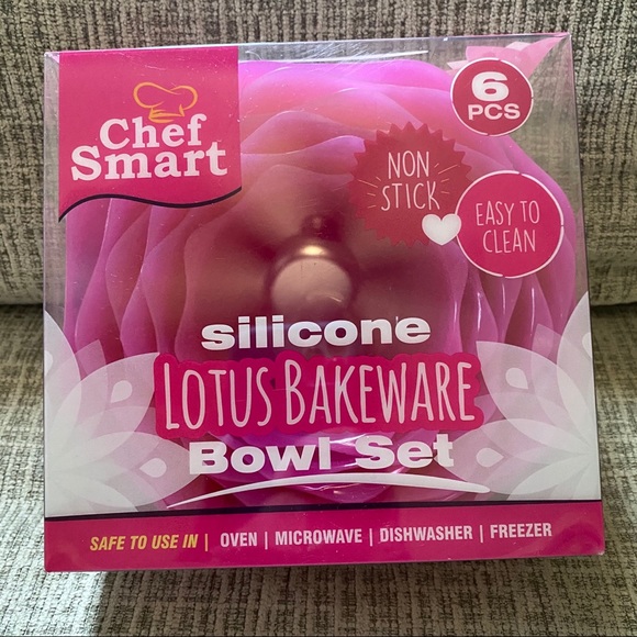 chef smart silicone lotus bakeware bowl set